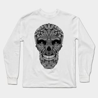 Sugar Skull Day of the Dead Art version #2 black Long Sleeve T-Shirt